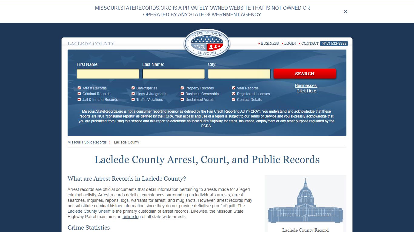 Laclede County Arrest, Court, and Public Records