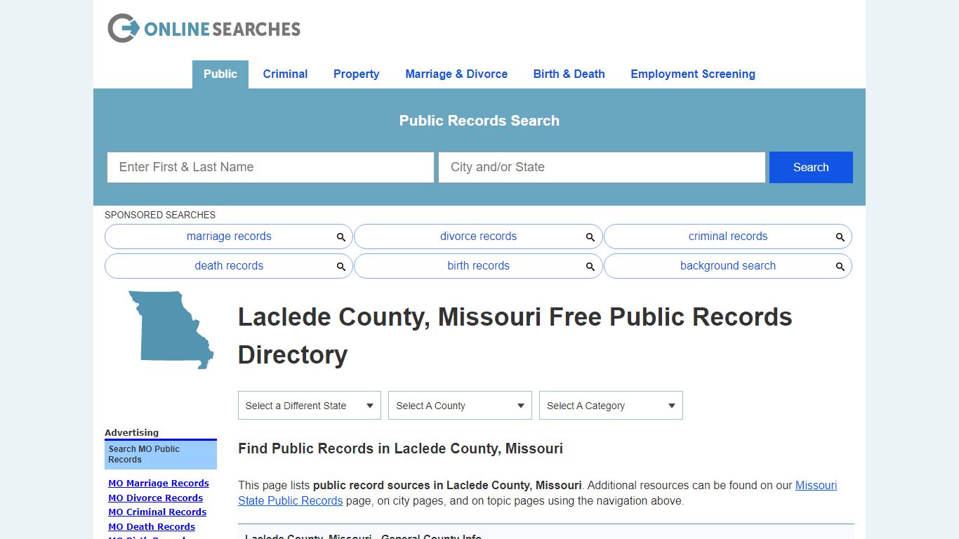 Laclede County, Missouri Public Records Directory