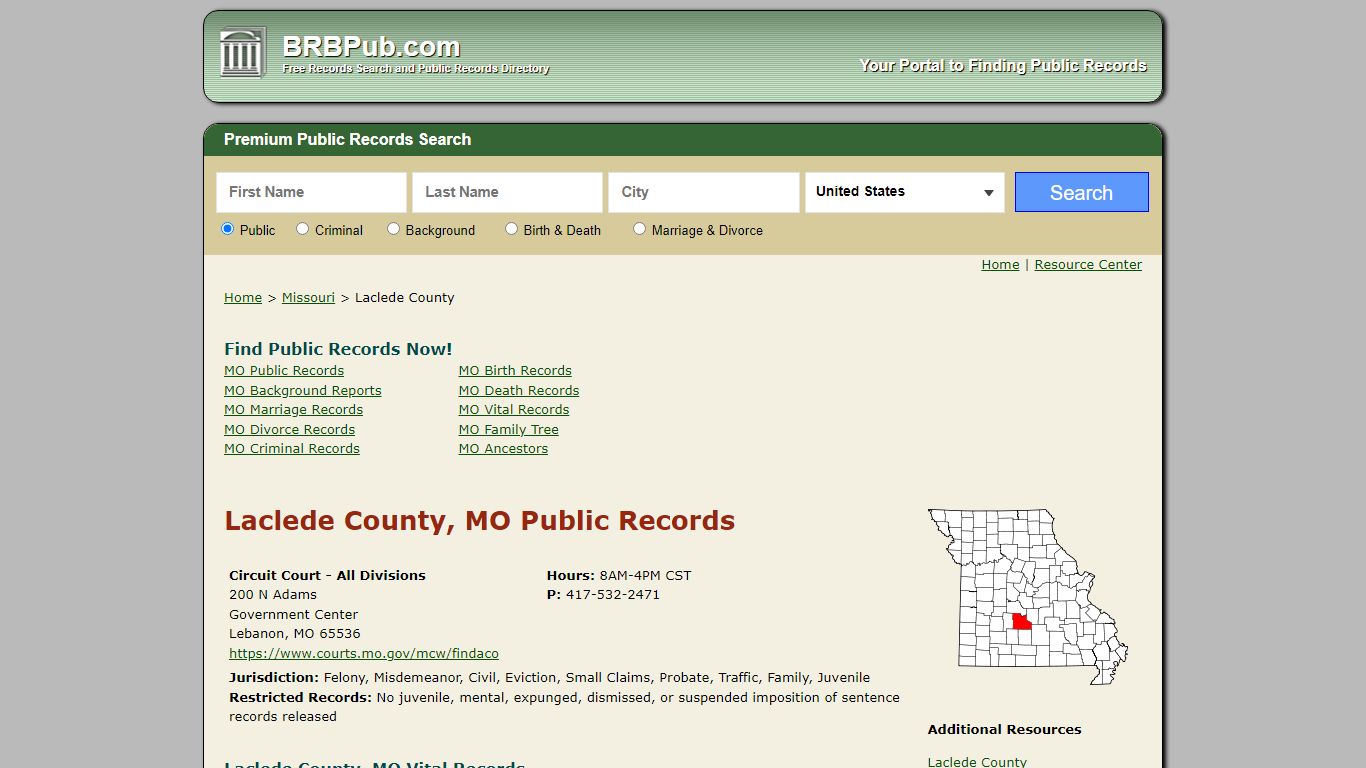 Laclede County Public Records | Search Missouri Government Databases