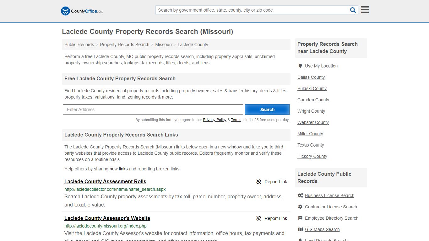 Laclede County Property Records Search (Missouri) - County Office